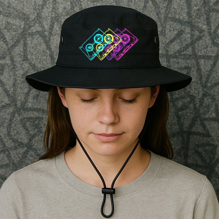 Retro Music Cassette Tapes Mixtape 80s And 90s Bucket Hat