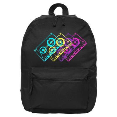 Retro Music Cassette Tapes Mixtape 80s And 90s 16 in Basic Backpack