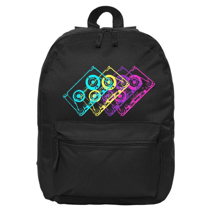 Retro Music Cassette Tapes Mixtape 80s And 90s 16 in Basic Backpack