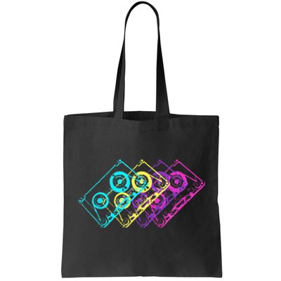 Retro Music Cassette Tapes Mixtape 80s And 90s Tote Bag