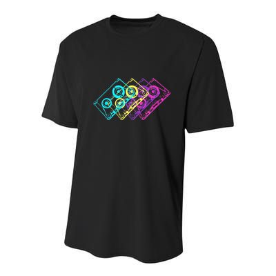 Retro Music Cassette Tapes Mixtape 80s And 90s Youth Performance Sprint T-Shirt