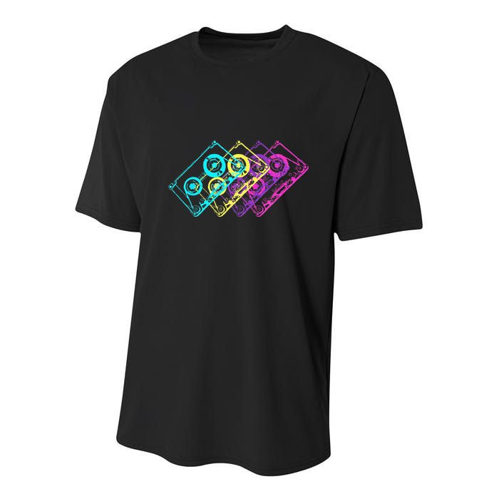 Retro Music Cassette Tapes Mixtape 80s And 90s Youth Performance Sprint T-Shirt