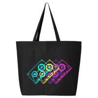 Retro Music Cassette Tapes Mixtape 80s And 90s 25L Jumbo Tote