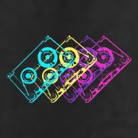 Retro Music Cassette Tapes Mixtape 80s And 90s 25L Jumbo Tote