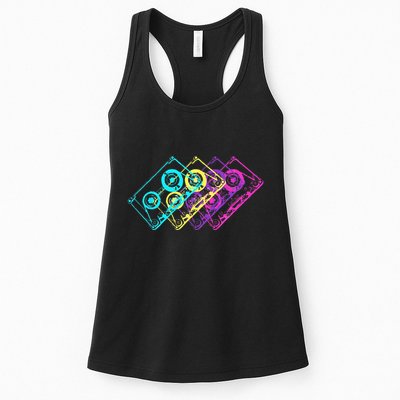 Retro Music Cassette Tapes Mixtape 80s And 90s Womens Tank Top