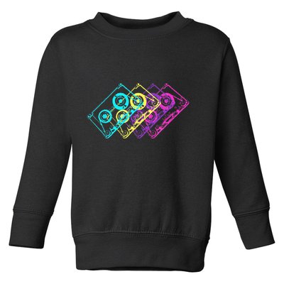 Retro Music Cassette Tapes Mixtape 80s And 90s Toddler Sweatshirt