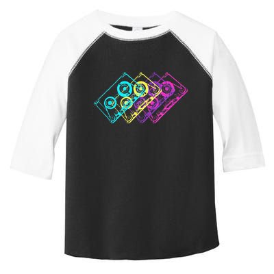 Retro Music Cassette Tapes Mixtape 80s And 90s Toddler Fine Jersey T-Shirt