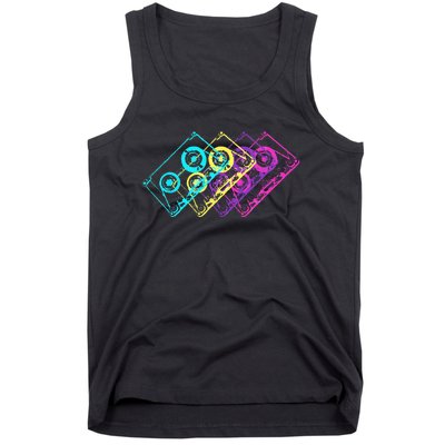 Retro Music Cassette Tapes Mixtape 80s And 90s Tank Top