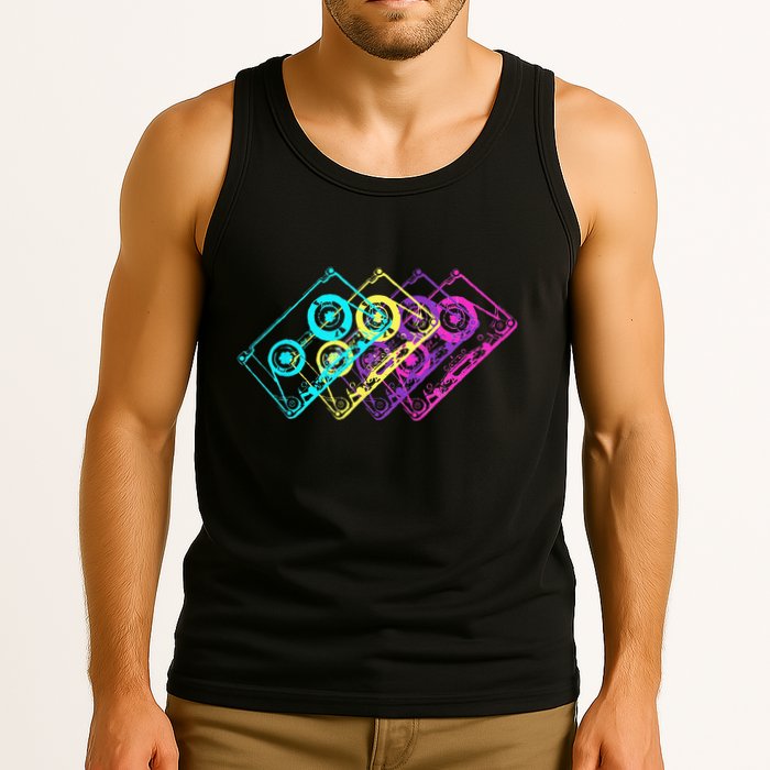 Retro Music Cassette Tapes Mixtape 80s And 90s Tank Top