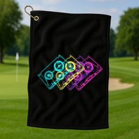 Retro Music Cassette Tapes Mixtape 80s And 90s Golf Towel
