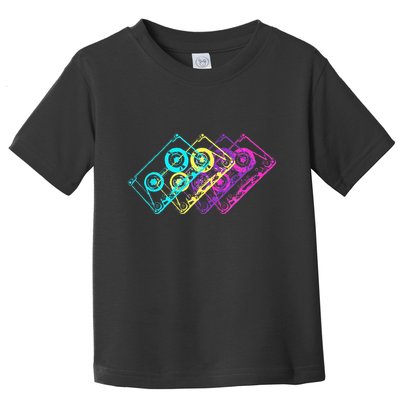 Retro Music Cassette Tapes Mixtape 80s And 90s Toddler T-Shirt