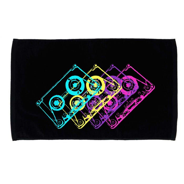 Retro Music Cassette Tapes Mixtape 80s And 90s Microfiber Hand Towel