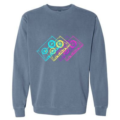 Retro Music Cassette Tapes Mixtape 80s And 90s Garment-Dyed Sweatshirt