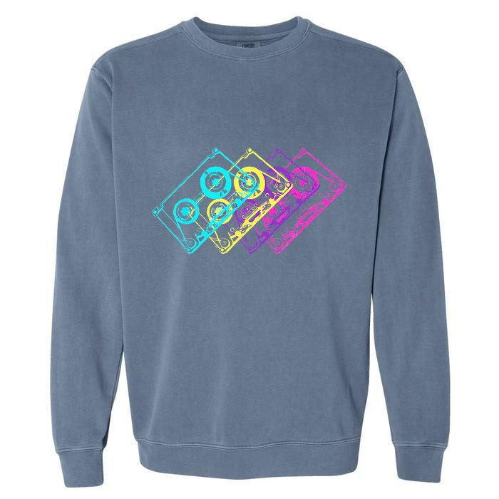 Retro Music Cassette Tapes Mixtape 80s And 90s Garment-Dyed Sweatshirt
