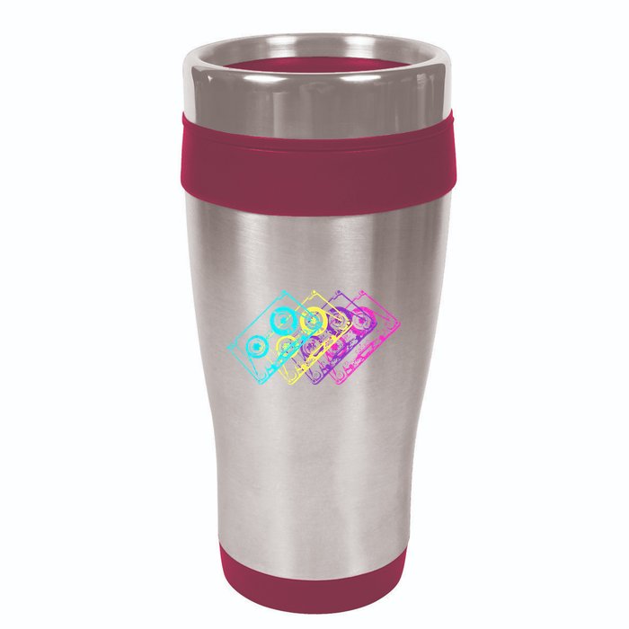 Retro Music Cassette Tapes Mixtape 80s And 90s 16oz Travel Tumbler