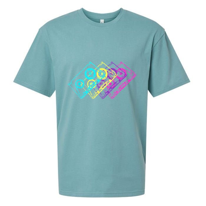 Retro Music Cassette Tapes Mixtape 80s And 90s Sueded Cloud Jersey T-Shirt