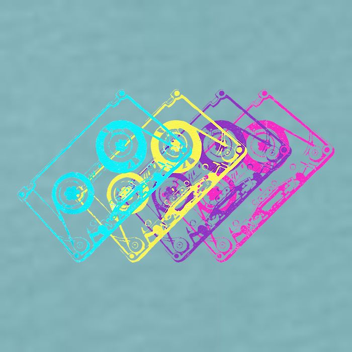 Retro Music Cassette Tapes Mixtape 80s And 90s Sueded Cloud Jersey T-Shirt