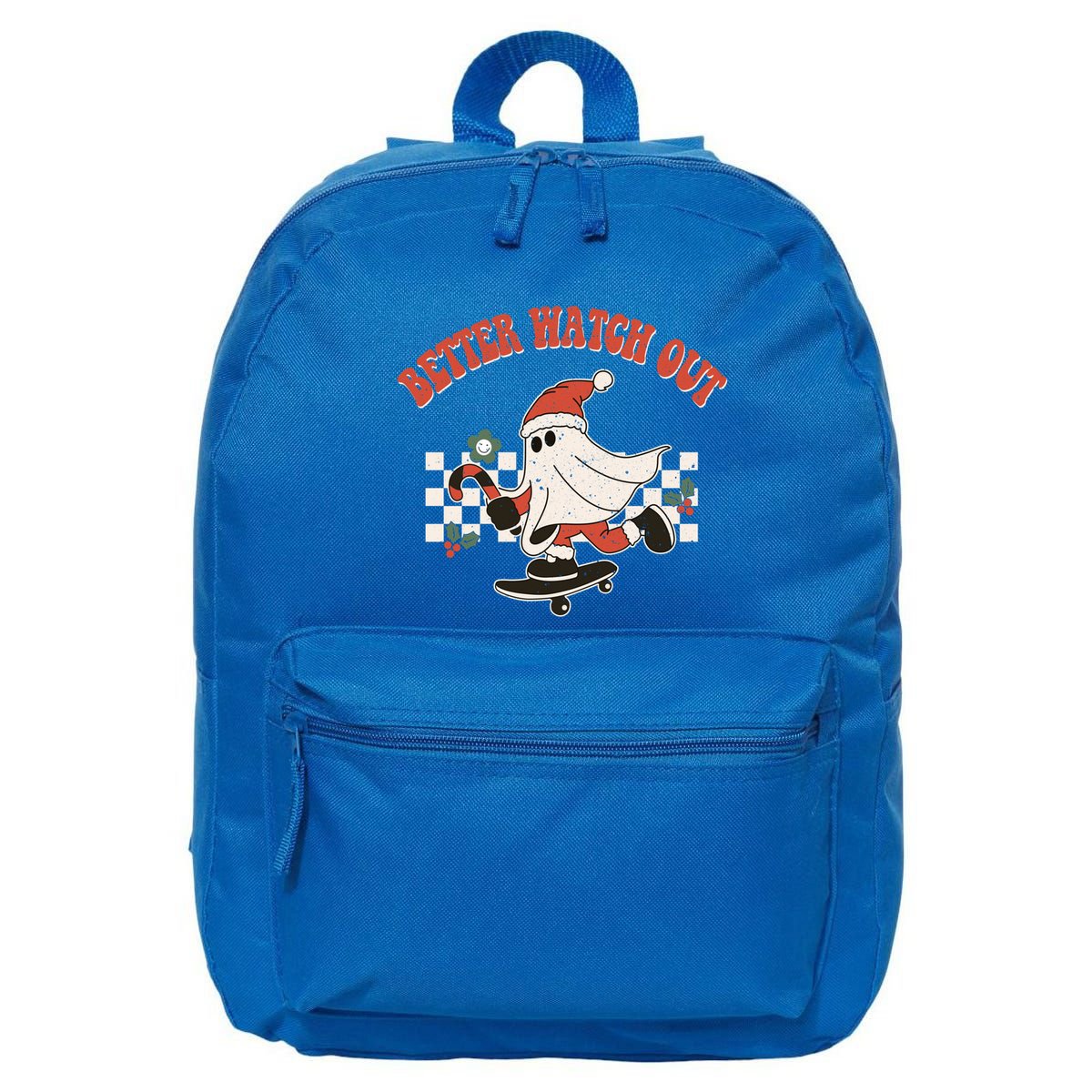 Retro Merry Christmas Hippie Better Watch Out Santa Claus Gift 16 in Basic Backpack