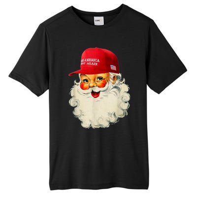 Retro Make Christmas Great Again Trump Christmas Maga Santa Gift Tall Fusion ChromaSoft Performance T-Shirt