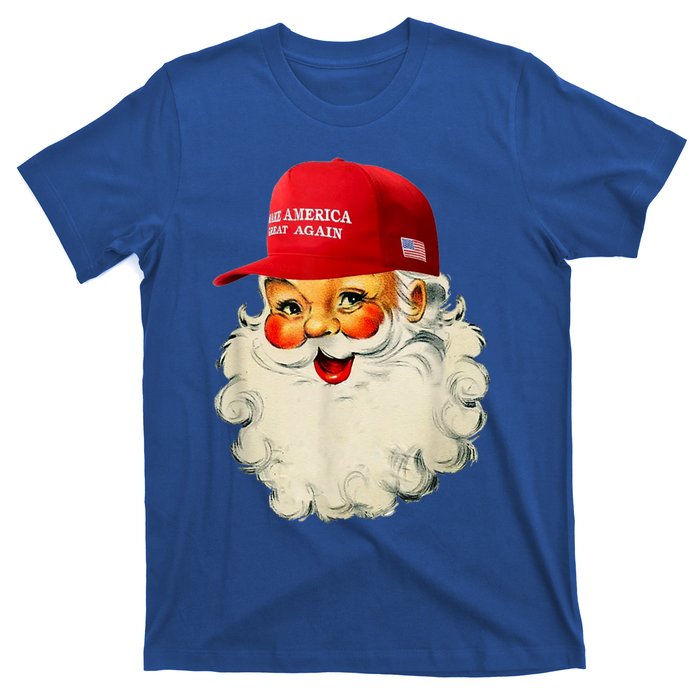 Retro Make Christmas Great Again Trump Christmas Maga Santa Gift T-Shirt