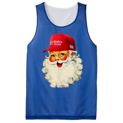 Retro Make Christmas Great Again Trump Christmas Maga Santa Gift Mesh Reversible Basketball Jersey Tank