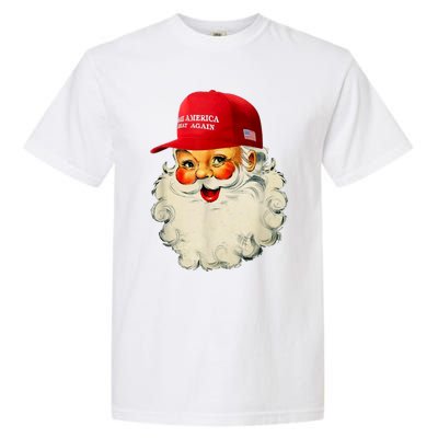 Retro Make Christmas Great Again Trump Christmas Maga Santa Gift Garment-Dyed Heavyweight T-Shirt