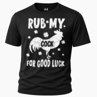 Rub My Cock For Good Lucky Funny St Patrick's Day Cooling Performance Crew T-Shirt