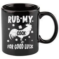 Rub My Cock For Good Lucky Funny St Patrick's Day 11oz C Handle Ceramic Mug