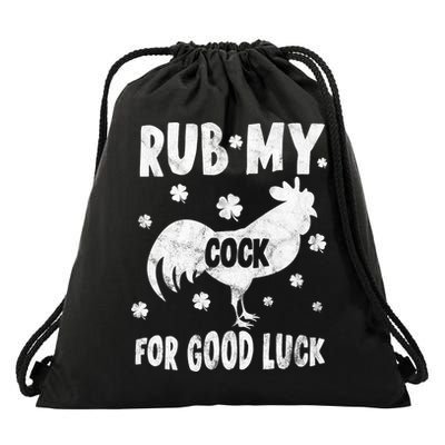 Rub My Cock For Good Lucky Funny St Patrick's Day Drawstring Bag