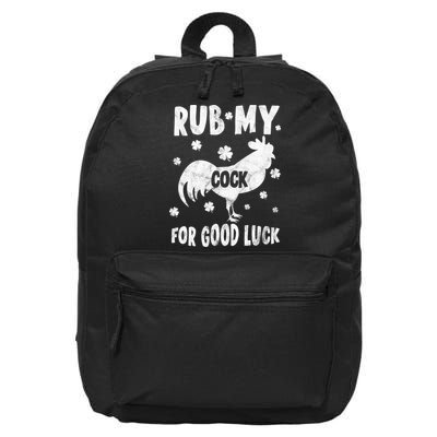 Rub My Cock For Good Lucky Funny St Patrick's Day 16 in Basic Backpack
