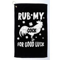 Rub My Cock For Good Lucky Funny St Patrick's Day Golf Towel