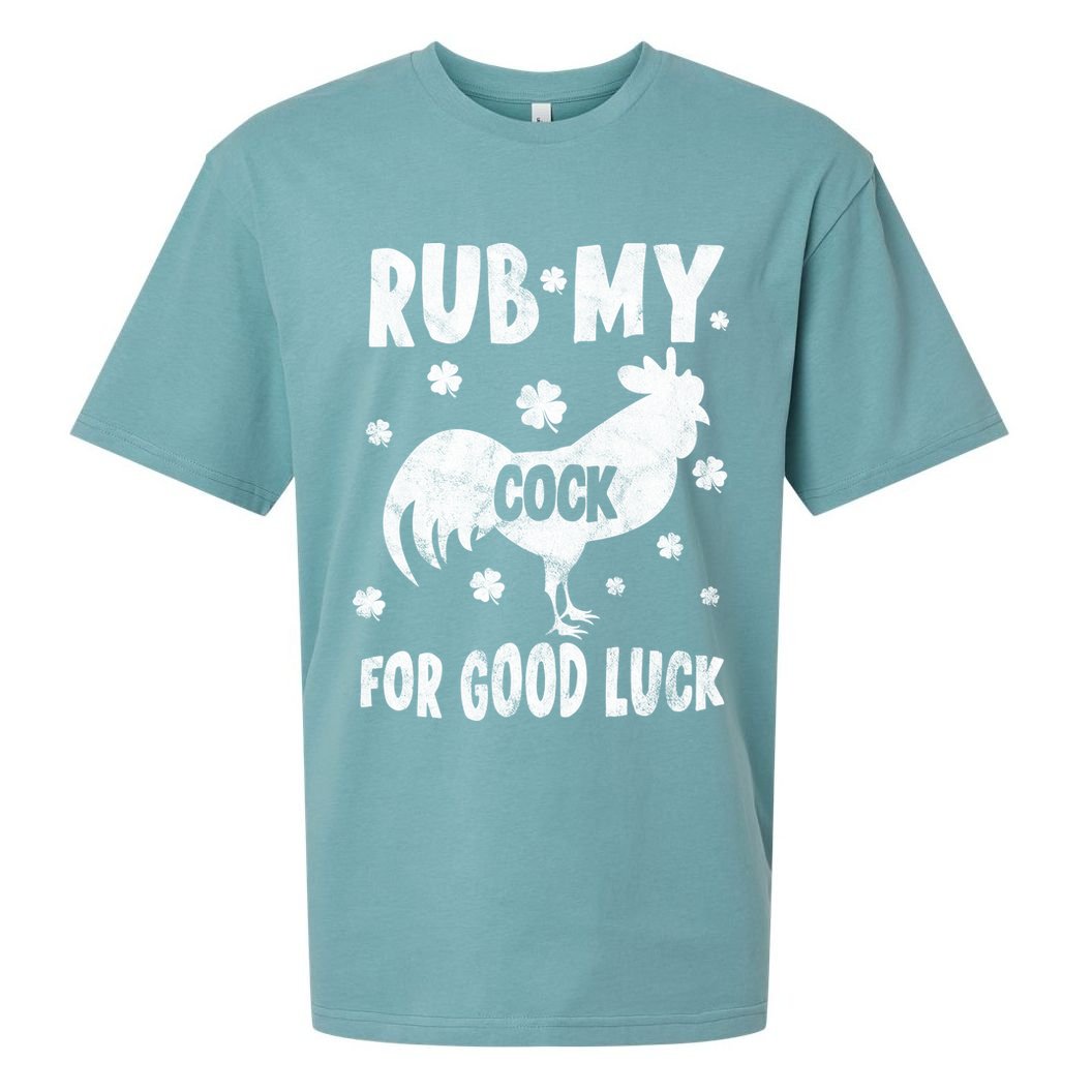 Rub My Cock For Good Lucky Funny St Patrick's Day Sueded Cloud Jersey T-Shirt