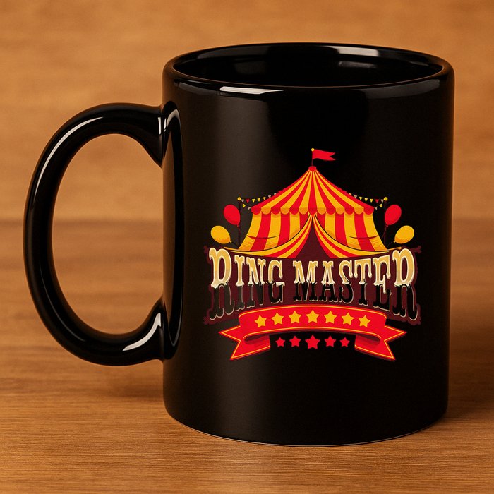 Ring Master Circus Staff Carnival Party 11oz C Handle Ceramic Mug