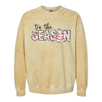 Retro Merry Christmas Tis The Season Colorblast Crewneck Sweatshirt