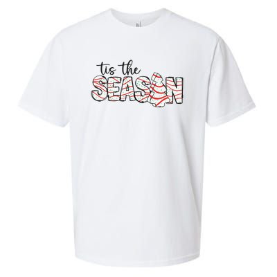 Retro Merry Christmas Tis The Season Sueded Cloud Jersey T-Shirt