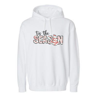 Retro Merry Christmas Tis The Season Garment-Dyed Fleece Hoodie