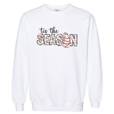 Retro Merry Christmas Tis The Season Garment-Dyed Sweatshirt