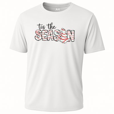 Retro Merry Christmas Tis The Season Cooling Performance Crew T-Shirt