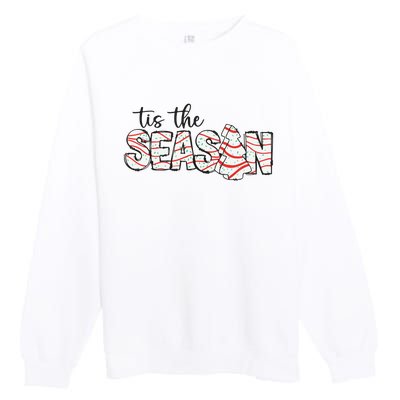 Retro Merry Christmas Tis The Season Premium Crewneck Sweatshirt