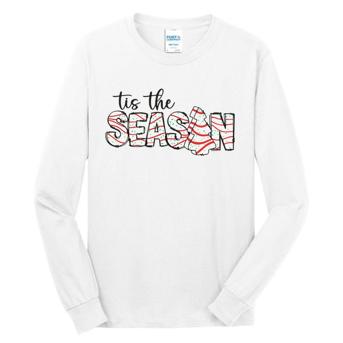 Retro Merry Christmas Tis The Season Tall Long Sleeve T-Shirt