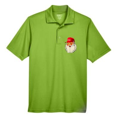 Retro Make Christmas Great Again Trump Christmas Maga Santa Men's Origin Performance Pique Polo