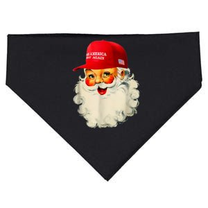 Retro Make Christmas Great Again Trump Christmas Maga Santa USA-Made Doggie Bandana