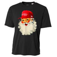 Retro Make Christmas Great Again Trump Christmas Maga Santa Cooling Performance Crew T-Shirt