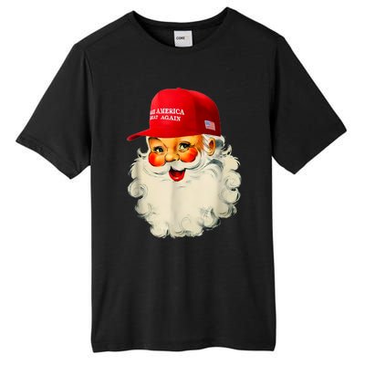 Retro Make Christmas Great Again Trump Christmas Maga Santa Tall Fusion ChromaSoft Performance T-Shirt