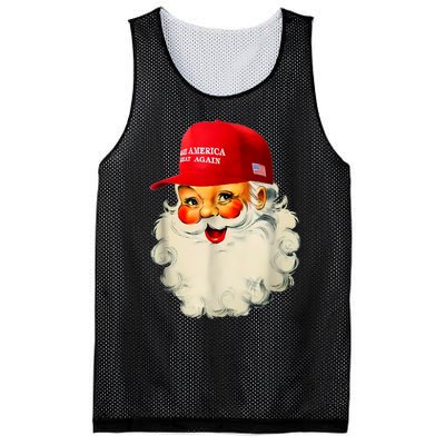 Retro Make Christmas Great Again Trump Christmas Maga Santa Mesh Reversible Basketball Jersey Tank