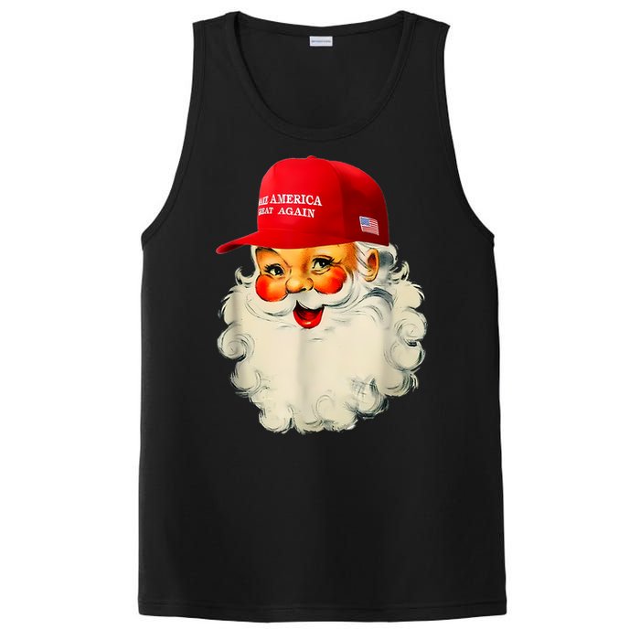 Retro Make Christmas Great Again Trump Christmas Maga Santa PosiCharge Competitor Tank