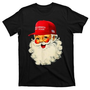 Retro Make Christmas Great Again Trump Christmas Maga Santa T-Shirt