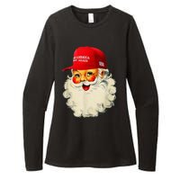 Retro Make Christmas Great Again Trump Christmas Maga Santa Womens CVC Long Sleeve Shirt