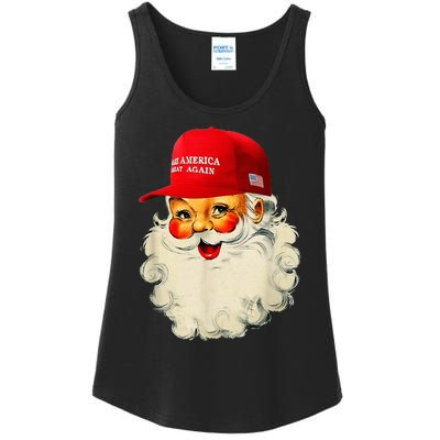 Retro Make Christmas Great Again Trump Christmas Maga Santa Ladies Essential Tank