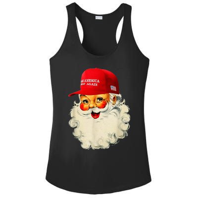 Retro Make Christmas Great Again Trump Christmas Maga Santa Ladies PosiCharge Competitor Racerback Tank